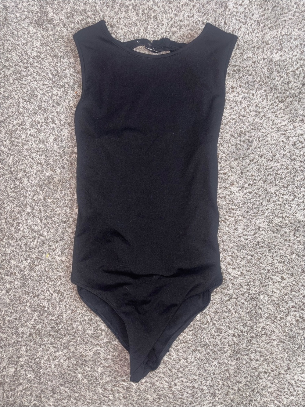 Black Buckle Back Bodysuit ✨ Edgy Cutout Clubwear Festival Top Size S (Runs M)